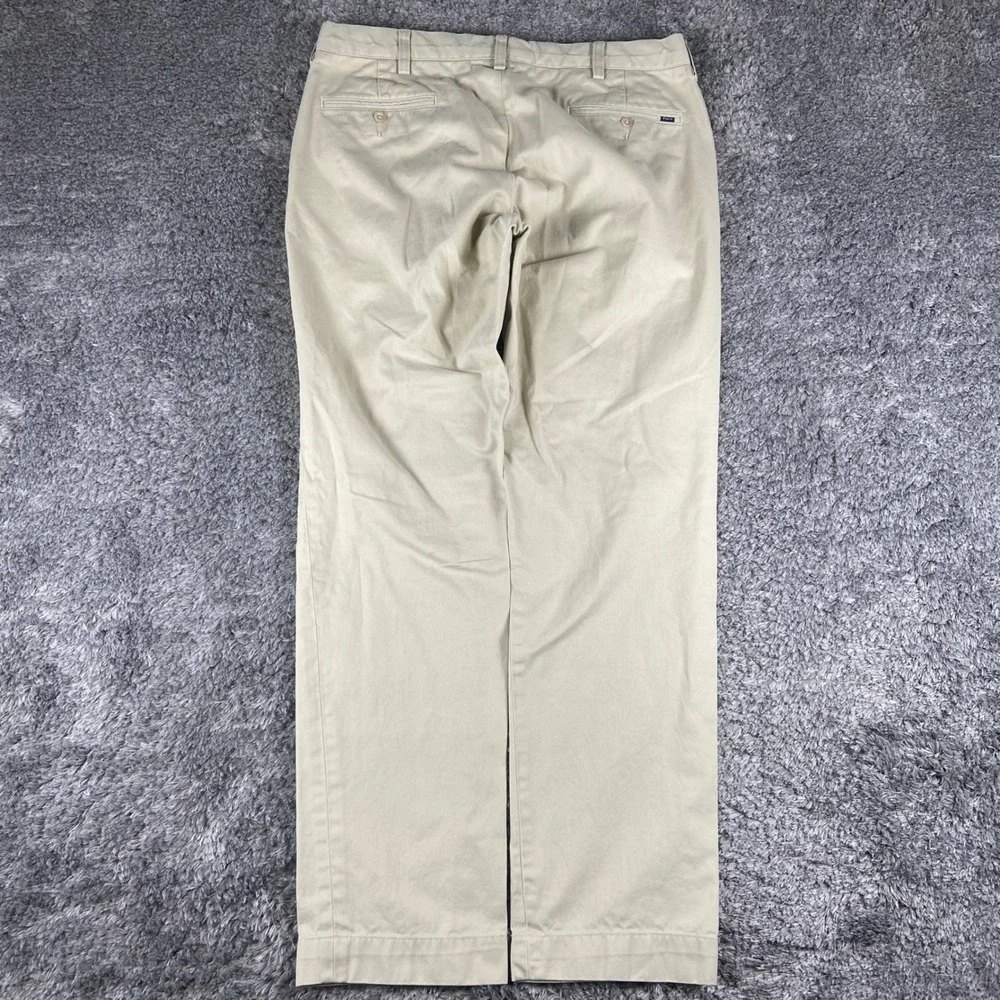 Polo Ralph Lauren Slim Fit Chino Pants Mens 35x32 Tan Khaki Cotton Twill Preppy